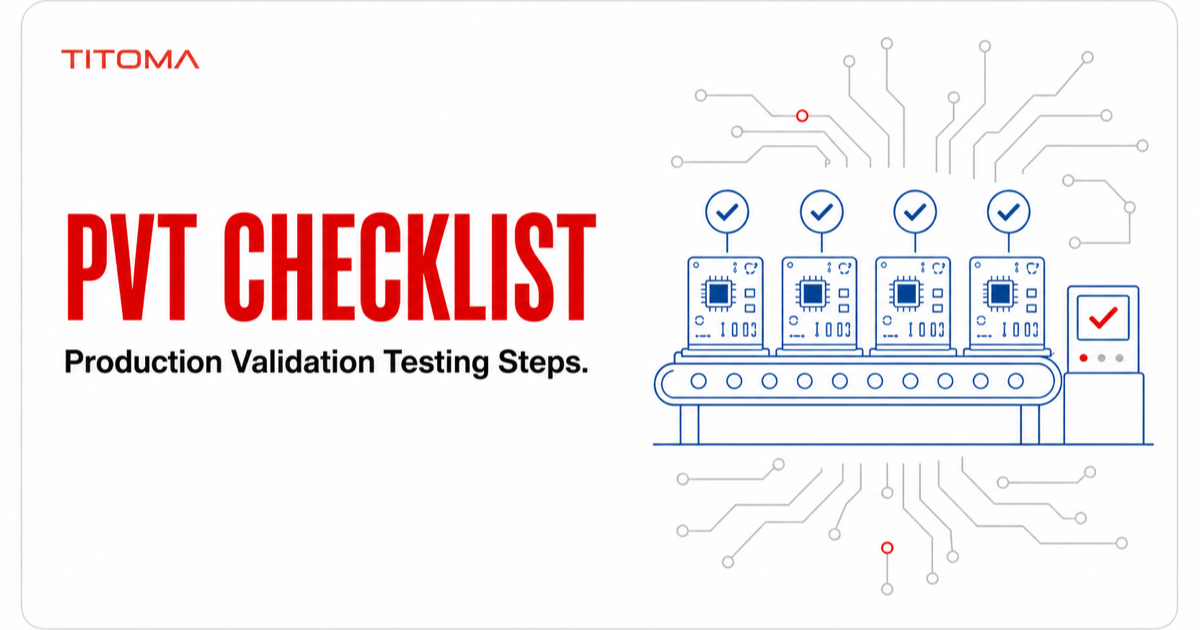 PVT checklist — production validation testing steps before mass production