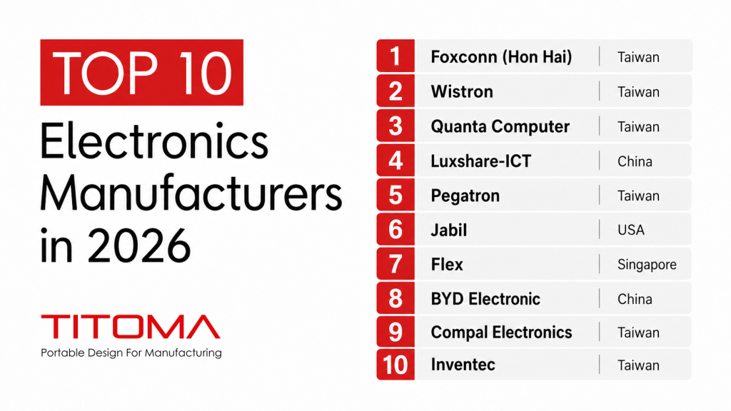 Top 10 Electronics Manufacturers in 2026 – Titoma